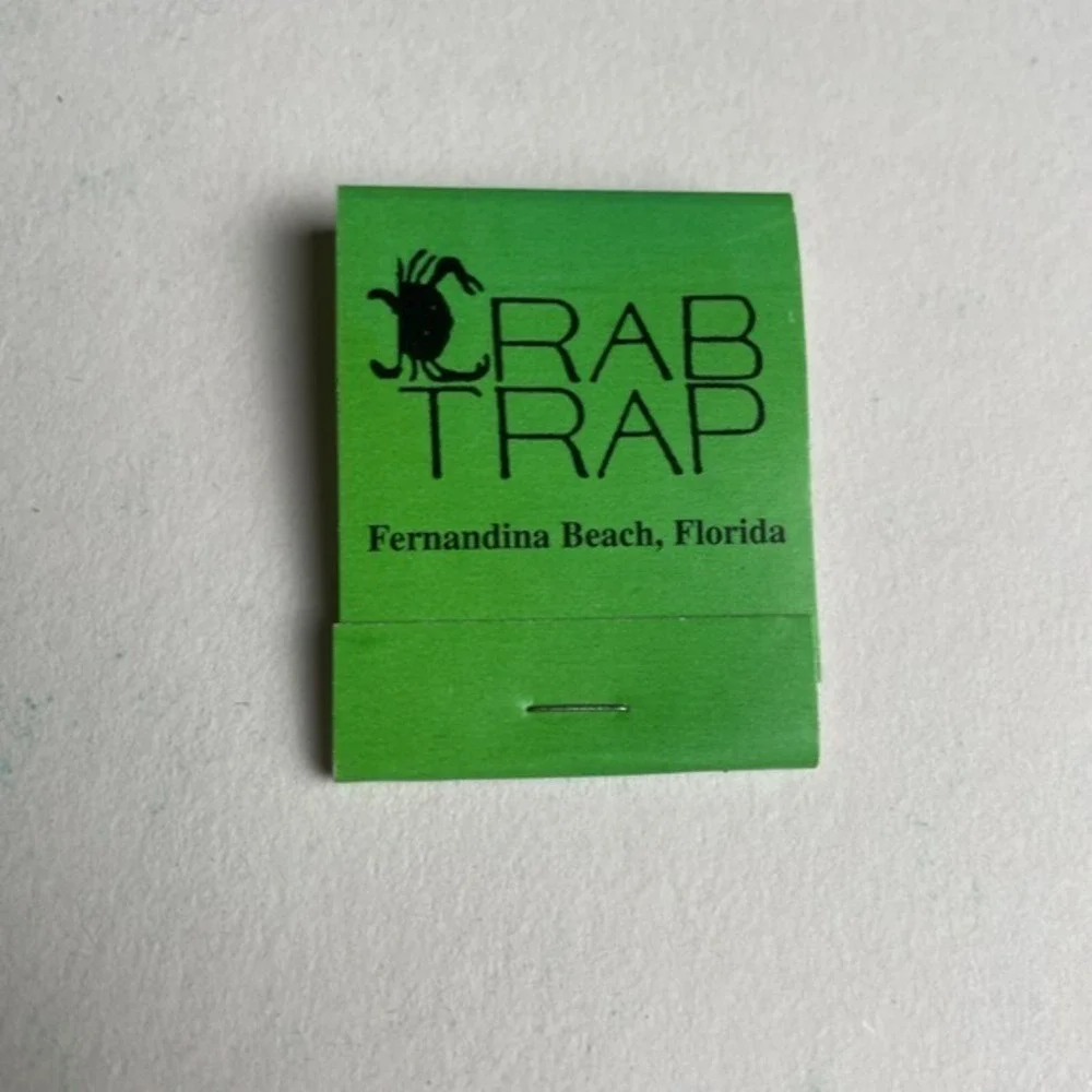Vintage‎ Matchbook Crab Trap. Fernandina Beach, FL  gmg  Unstruck